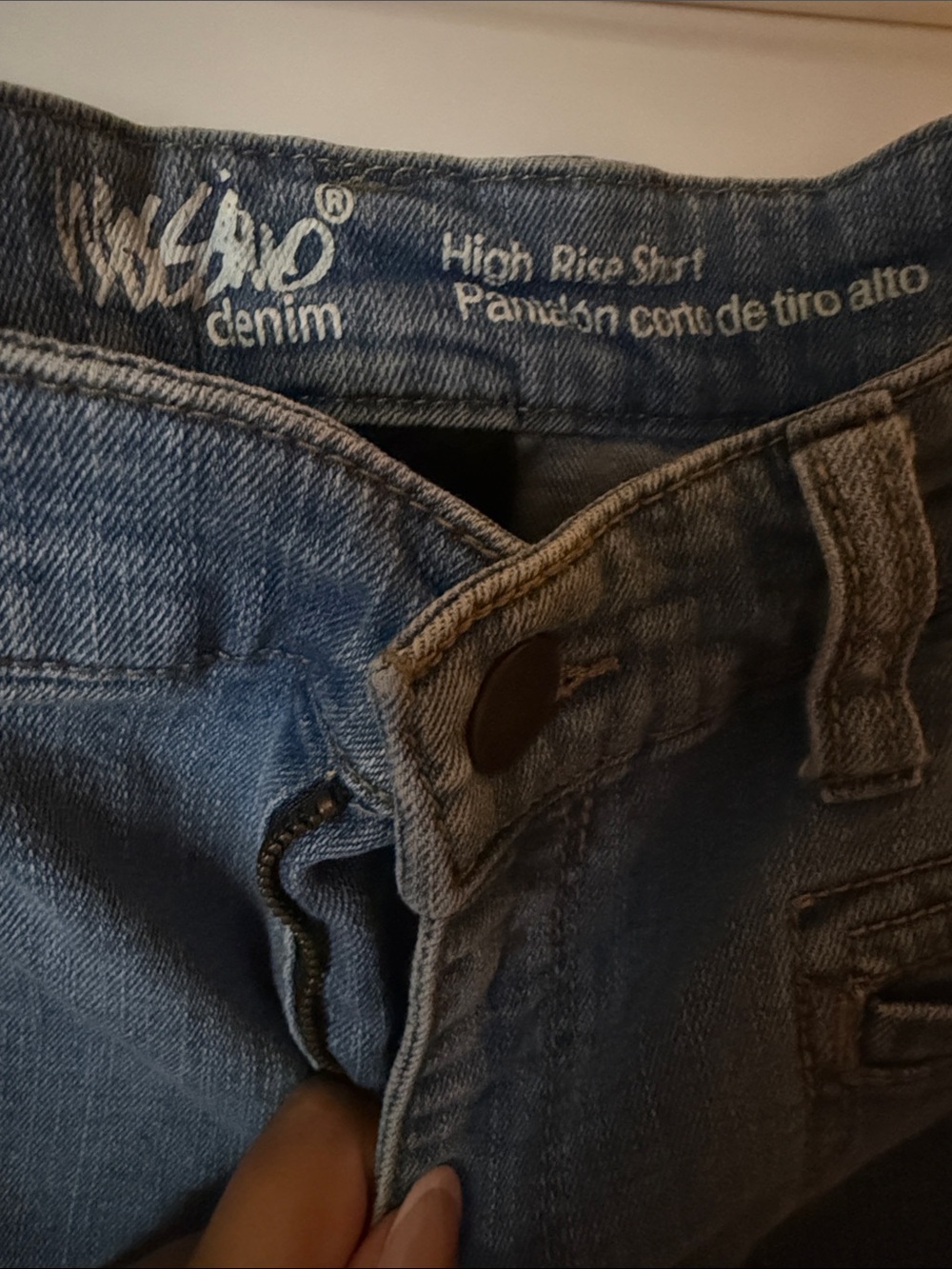 Mossimo Supply Co. High Rise Jean Shorts - Blue Denim